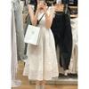 French Design Sense White Suspender Dress Female Small First Love Fairy Skirt Flying Sleeves Student Medium and Long Dress Summer