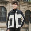 Tooling Jacket Jacket Spring and Autumn Casual Lapel Contrasting Colors Trendy Thin Men's Clothes High Sense