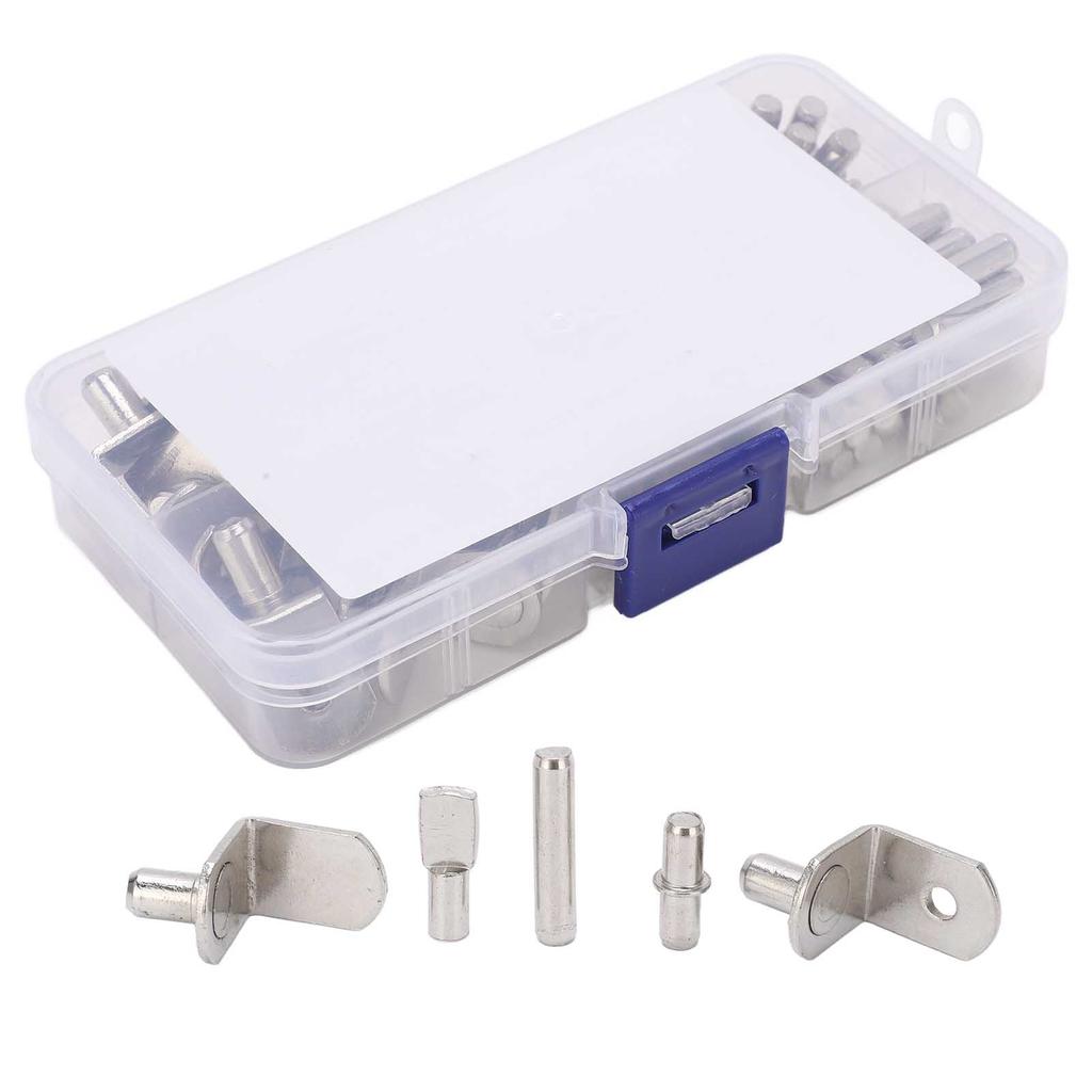 88Pcs 5 Styles Shelf Pins Kit Nickel Plated Shelf Support Pegs for RV Cabinet Bookshelf Display Cabi