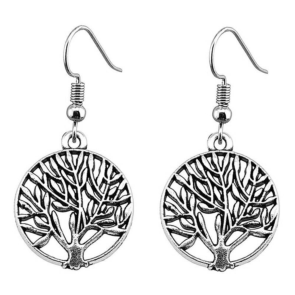 Tree Of Life Dangle Earrings Openwork Nature Boho Style Drop Jewelry For Female