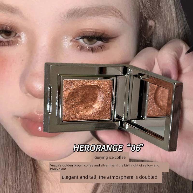 Gray Powder Reduces Swelling Significantly! Gray Powder Eyeshadow, Crystal Powder, Single-Color Sparkling Pearlescent Multi-Use Cream Base Eyeshadow