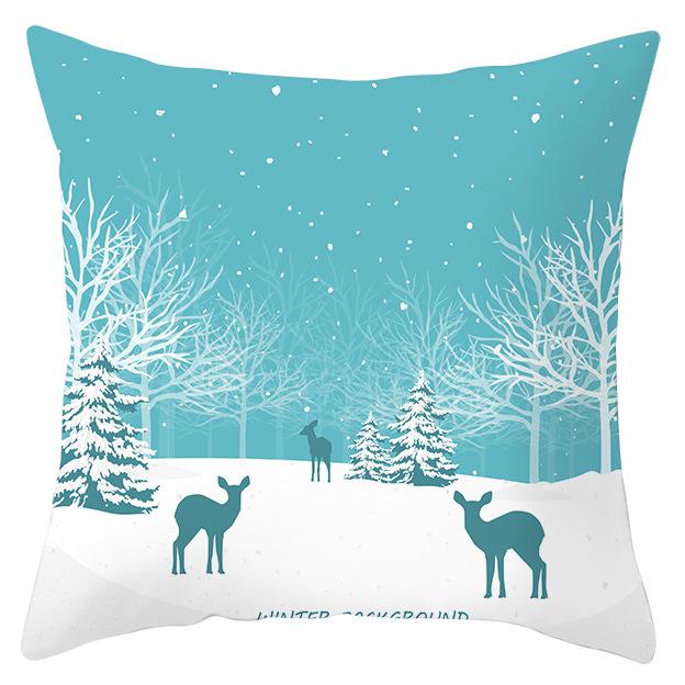 Christmas Snow Scene Series Pillowcases Home Sofa Pillowcase Car Cushion Covers Home Use