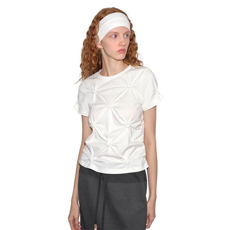 GREEN BELT Women s Twist Knot Cotton T-shirt S