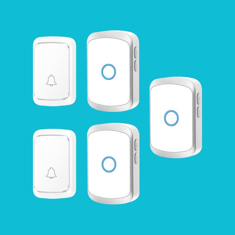 Wireless Battery-Powered Long-Range Doorbell for Home Alerts серебряный