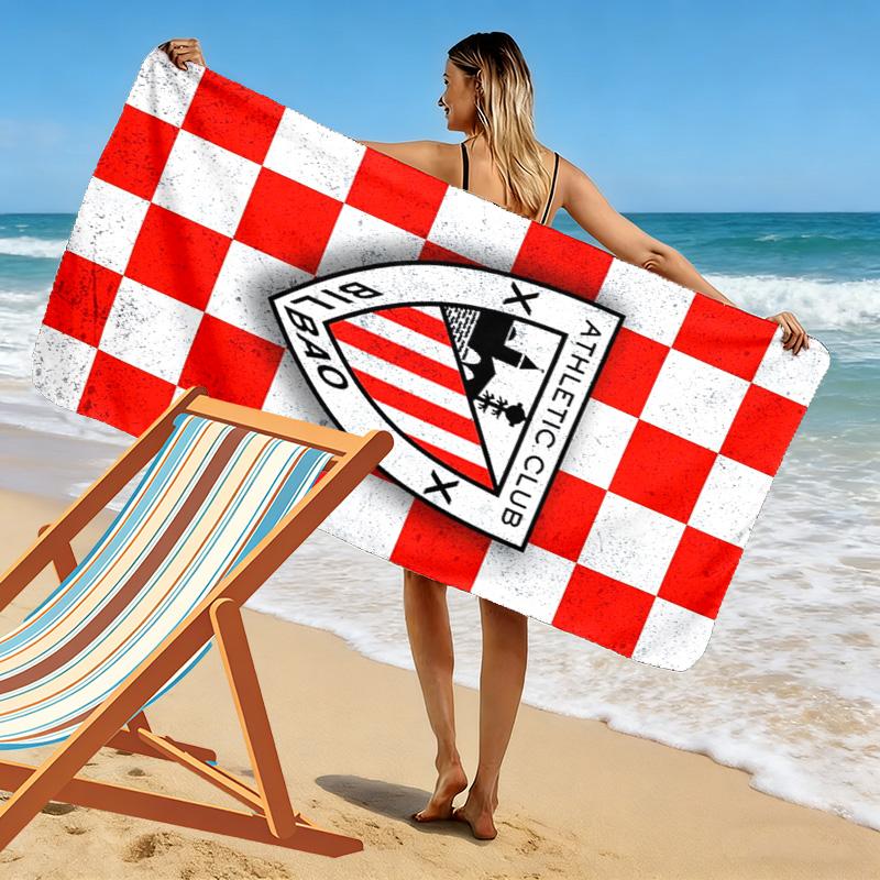 Athletic Club de Bilbao Print Beach Towel, Large Soft Quick Dry Towel for Beach Camping Swimming