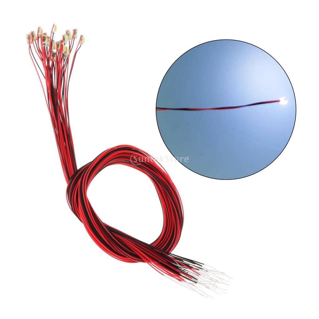 10/20 Stück 0805 Vorverdrahtete SMD LED Leuchtdiode Mikro-Litz Länge 11,8 Zoll Elektronische Komponente Modell Verdrahtete LED-Leuchten