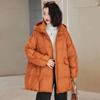 Women White Duck Down Jacket Hooded Autumn Winter Warm Oversize Puffer Coat Casual Loose Thick Parkas Outwear