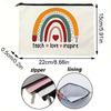 1pc Beautiful Rainbow Pattern Makeup Bag Travel Storage Bag