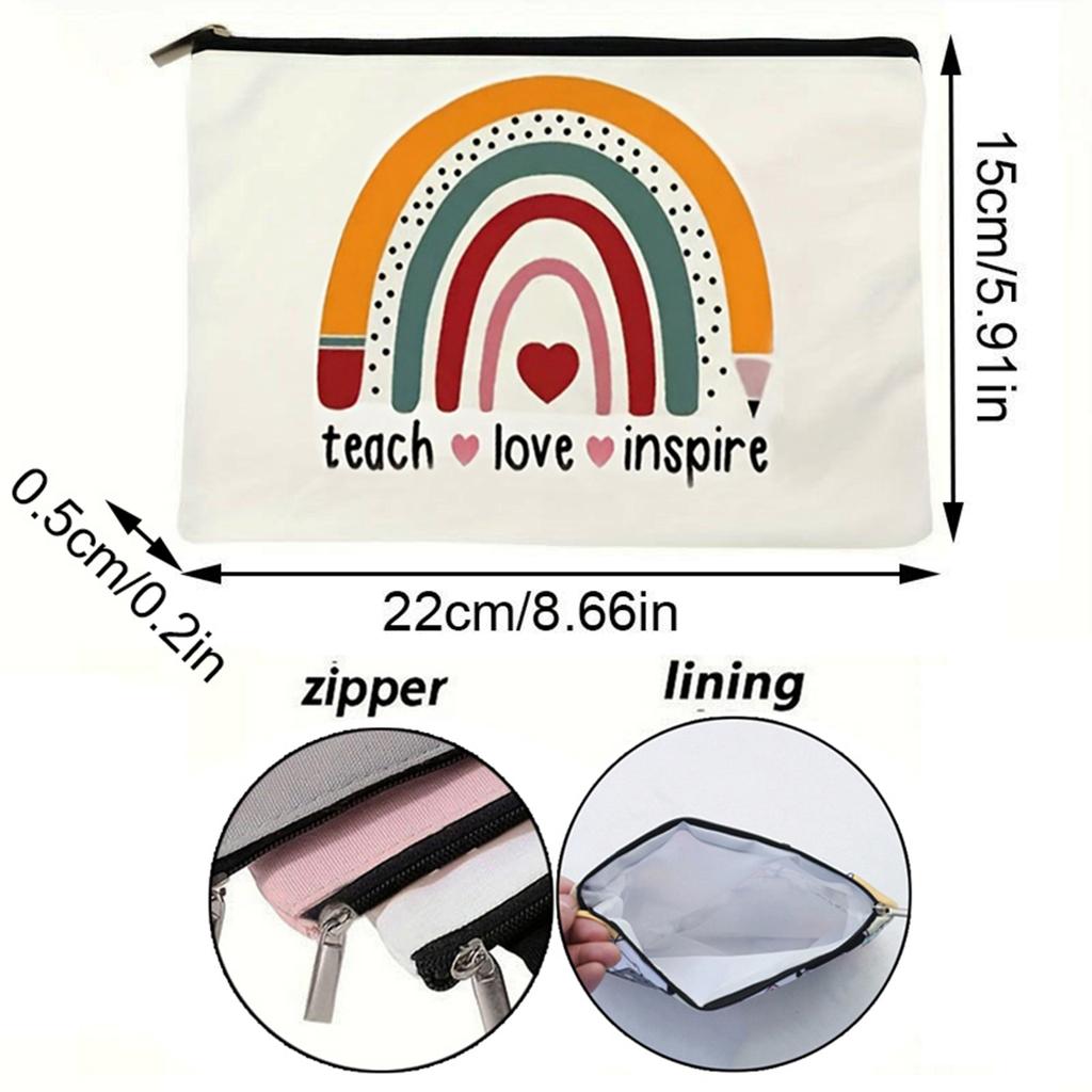 1pc Beautiful Rainbow Pattern Makeup Bag Travel Storage Bag