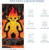 Beach Towel Flame Spirit Totem Quick Dry Bath Towels Lightweight Sand Free Pool Bath Shower Towels Oversized Beach Blanket for