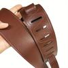 Leder Gitarrengurt 6 cm Breite Beidseitig tragbar Verstellbar von 118 cm bis 136 cm für E-Gitarren, Akustikgitarren, Bassgitarren
