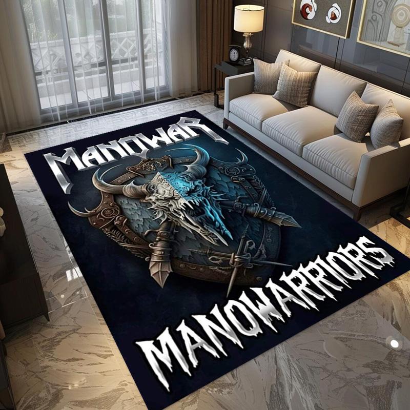 Manowar: Alfombra Power Glory Adecuada para todas las estaciones Decoración del hogar Arte para la habitación Felpudo