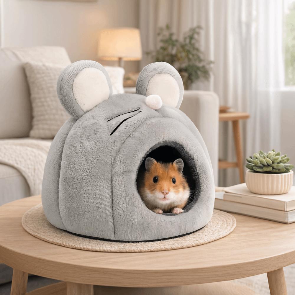 Thicken Hedgehog Hideout Nest Mouse Shaped Guinea Pig House Semi-enclosed Pet Cave Sleeping Bag