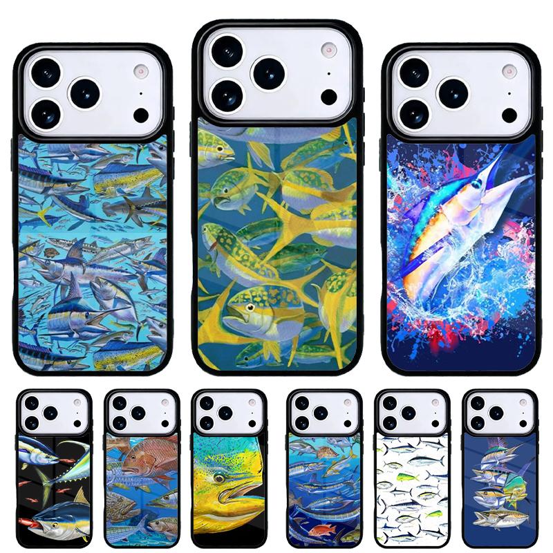 Mahi gamefish Phone Case for iPhone 17 16 15 14 13 Pro Max Back Cover for 12 11 Pro Coque