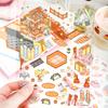 45sheets/bag Sticker Book 3D Miniature Landscape Stickers For Decoration Collage Scrapbook Stationery Creation DIY Sticker