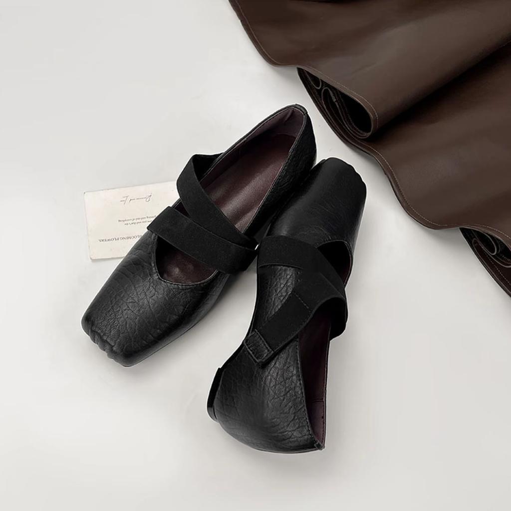 Elephant pattern~ Leather 5cm inner height increase Mary Jane shoes women's 2025 new retro small leather shoes versatile fashion single shoes