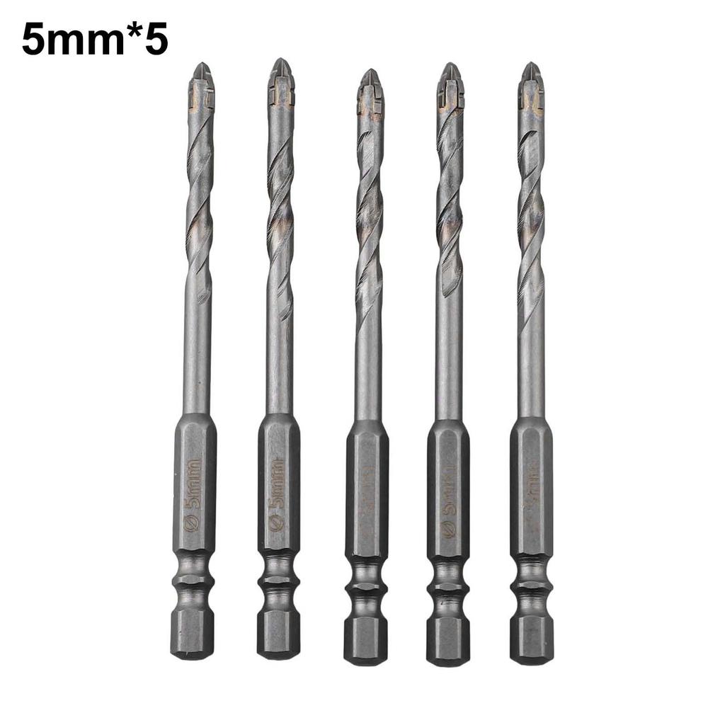 High Speed Eccentric Drill Bit Set for Glass Tiles 5pcs Tungsten Steel Alloy