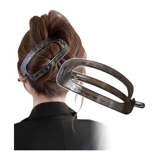 Herbeluemily Hair Clip Barrette - Nuance Gray, Simple & Stylish for All Hair Types, Approx. 11cm X 5cm (HM-0082-R02-GY)