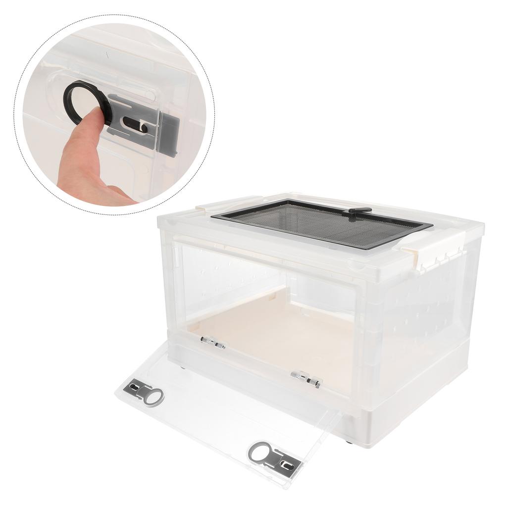 Plastic Hamster Cage Insulated Pet Terrarium Breathable Design Durable Foldable Storage Easy Feeding Houses Lightweight Compact