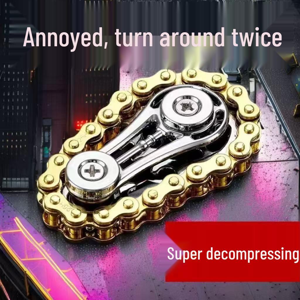 Creative Car Chain Gear Finger Spinner Toy - DIY Decompression Flywheel Artifact