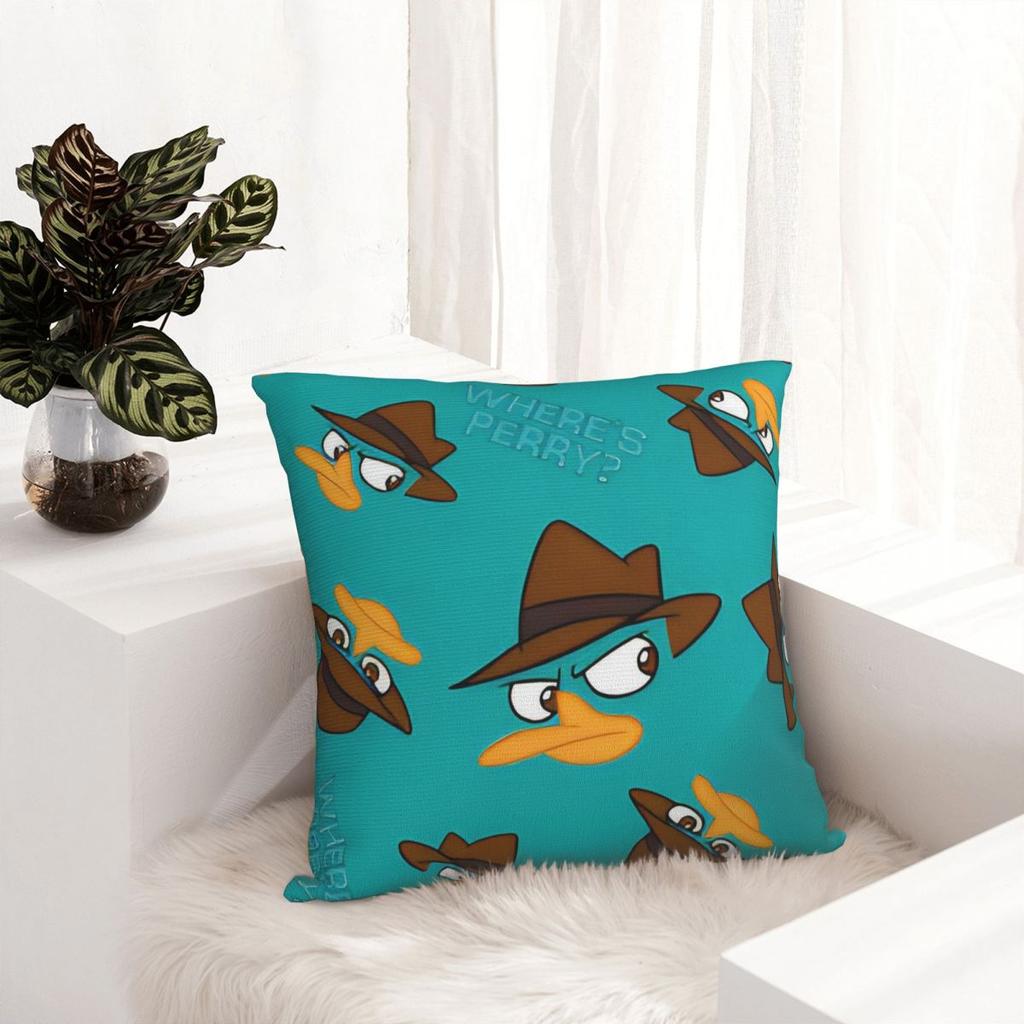 Perry The Platypus Pillowcase Polyester Cushion Cover Decor Comedy Pillow Case Cover Car Zipper 18'