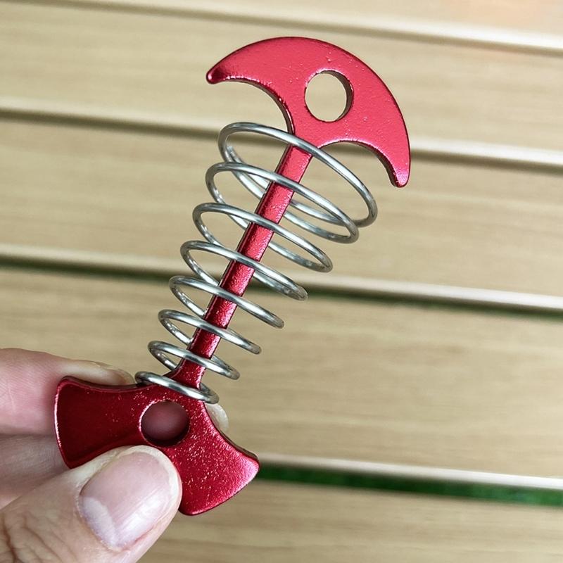 Tragbare Deckanker Heringe Fischgräten Zeltnägel Federclips Windseilanker Zeltnagel für Outdoor Camping Wandern