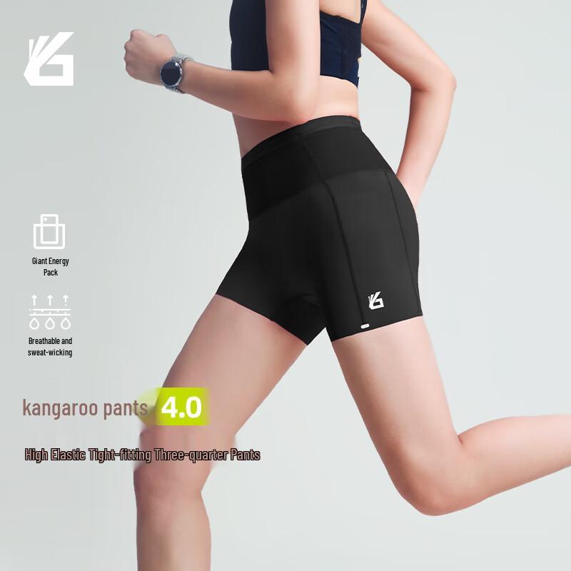 

Women s Compression Running Shorts with Multi-Pocket Waistband M