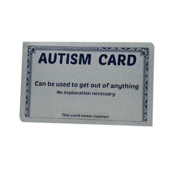 Leave Card Humorous Empathy Cards Wallet-Size Durable PVC Communication Cards for Calm Conversations