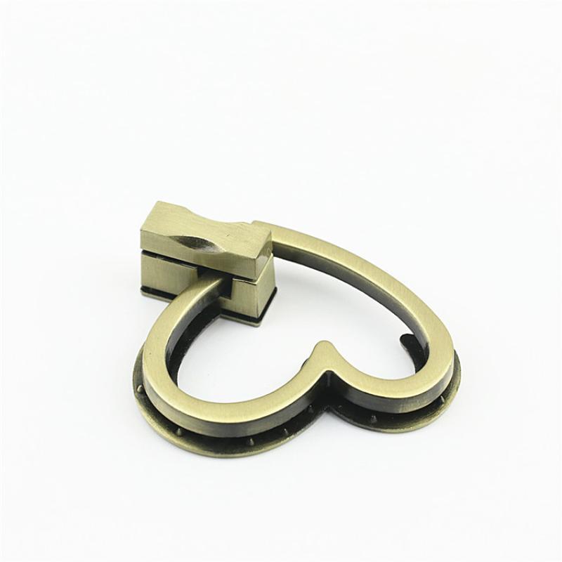 Handbag Purse Closure Toggle Latch Buckles Diy Bag Hardware Bag Accessories Double Heart Clasp Buckles Twist Locks For Handbag