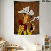 Lucky Luke Soul Wall Tapestry Aesthetic Wall Hanging Printed Fabric Blanket Decorative Tapestries for Bedroom Living Room Home Decor