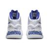 Li Ning Liren 4 Cyan Rayon Comfortable Cushioning, Wear Resistant Mid Top Basketball Shoes Men's White Blue ABAT141-1