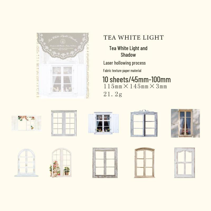 MòMò Retro Flower Window Stickers - Dream Series DIY Journal Collection (6 Styles)