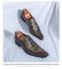 Men's European & American Pointed Toe Leather Loafers - Large Size Slip-On