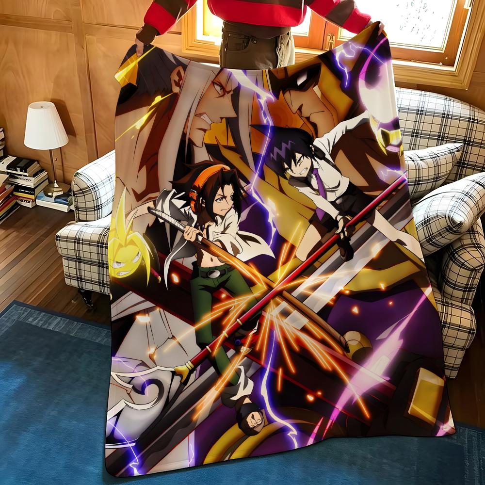 Anime S-Shaman K-King Throw Flannel Blanket Suitable for Sofas Beds Offices Travel, Camping Chairs