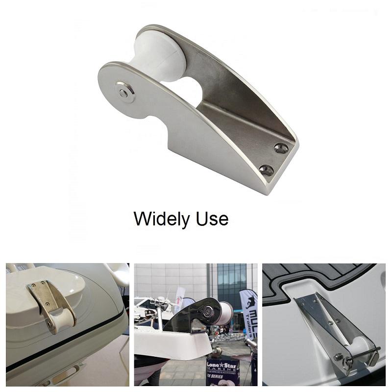 1PCS 316 Stainless Steel Bow Anchor Roller Holder 50X165mm Casting Bow Roller Wheel For Marine Boat Yacht Hardware