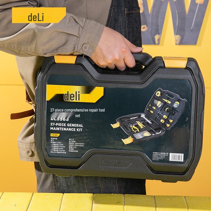 Deli 27-Piece Electrician & Repair Tool Kit