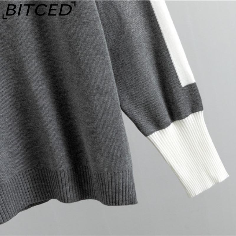 BITCED Plus-size Fashionable and Elegant Women's Spring and Autumn Casual Knitted Two-piece Set