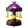 Ghost Carousel Night Light Antique Copper Base Stained Glass LED Vintage Lamp Rechargeable Bedside Lamp for Home Bedroom Kitchen