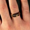 8MM Gold Color Men Stainless Steel Rings Gold Foil Inlay Engagement Wedding Band Jewelry Unique Steel Ring For Gift