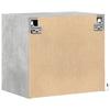Wall Mounted Nightstands with LED Lights 2 pcs Concrete Grey