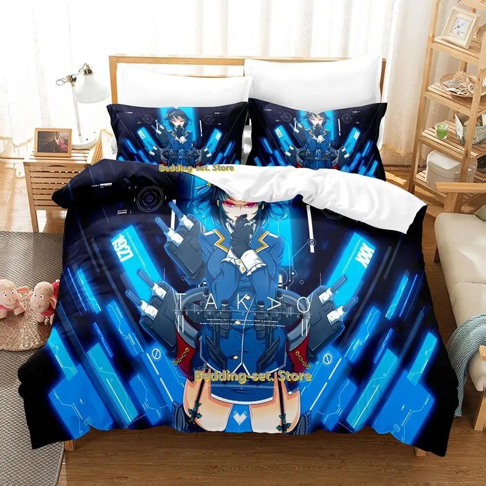 Kantai Collection Anime Bedding Set Single Twin Full Queen King Size Duvet Cover for Adult Kid Bedroom