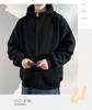 Men's Autumn/Winter 2025 Fleece-Lined Hooded Cardigan Sweatshirt, Heavyweight Casual Jacket for Teen Boys.