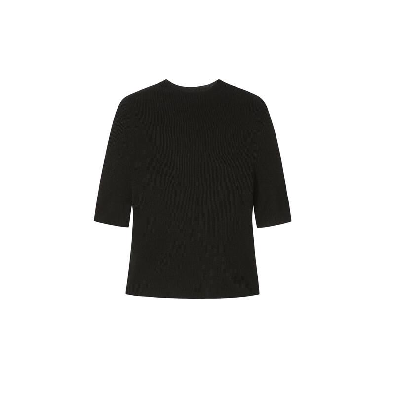 Elva' Island Women's Wool Blend Mid-Sleeve Knit Sweater