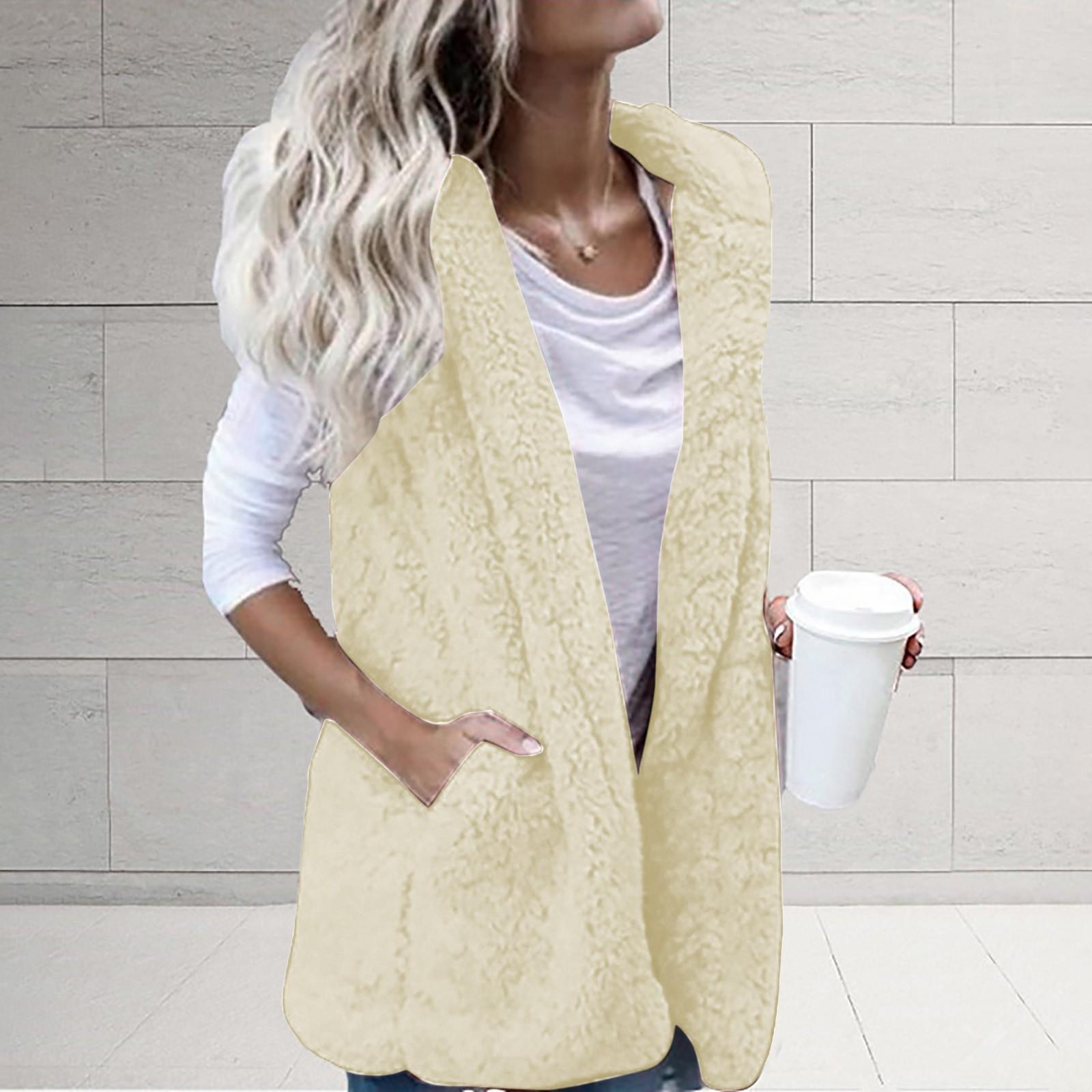 

Женский жилет, зимняя теплая верхняя одежда с капюшоном, повседневное пальто, куртка на молнии из искусственной кожи XL