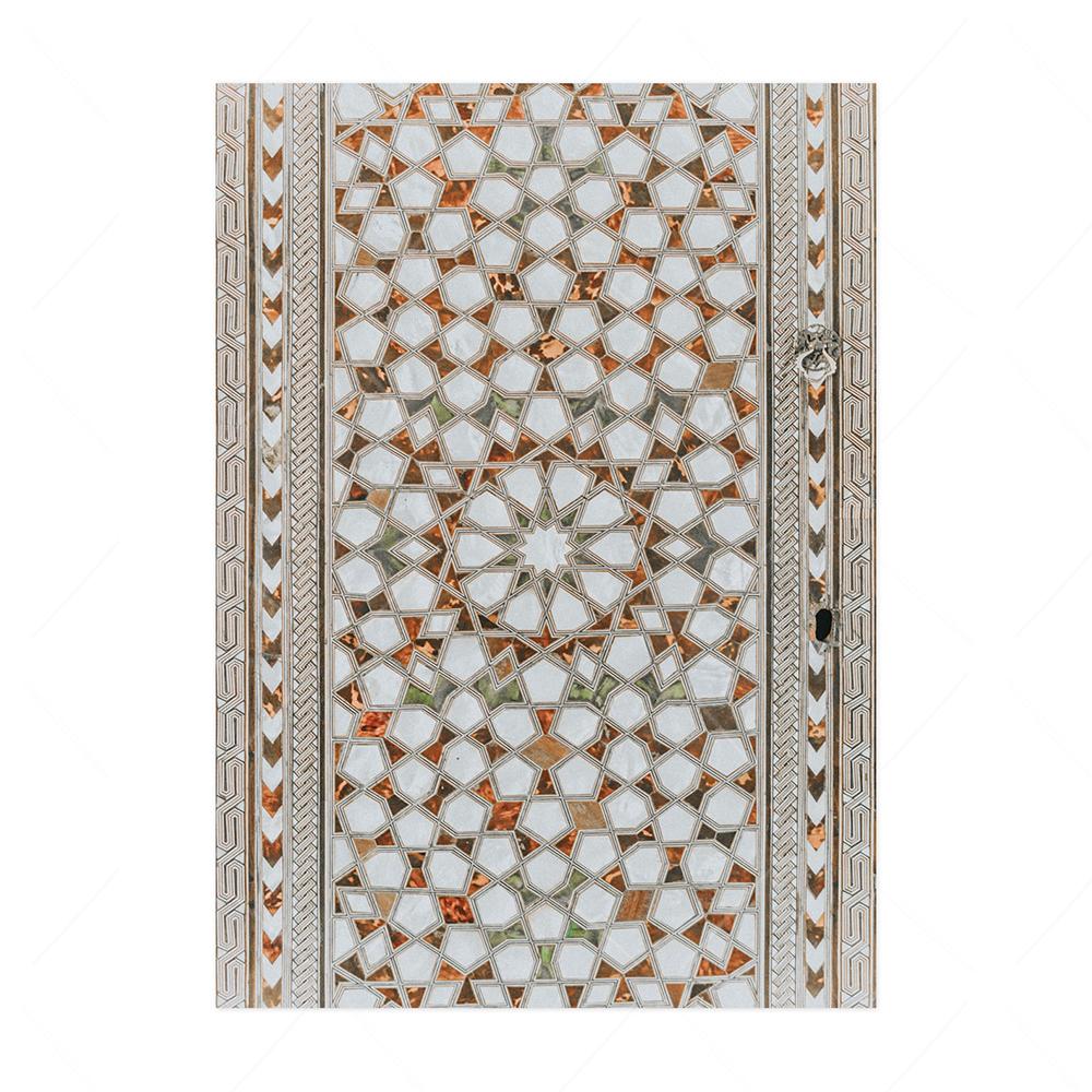 

Марокко Дверь Марракеш Мозаика Пейзаж Настенное Искусство Бохо Белые Холст Картины Плакаты Печать Картины для Гостиной Домашний Декор 21x30cm No Framed