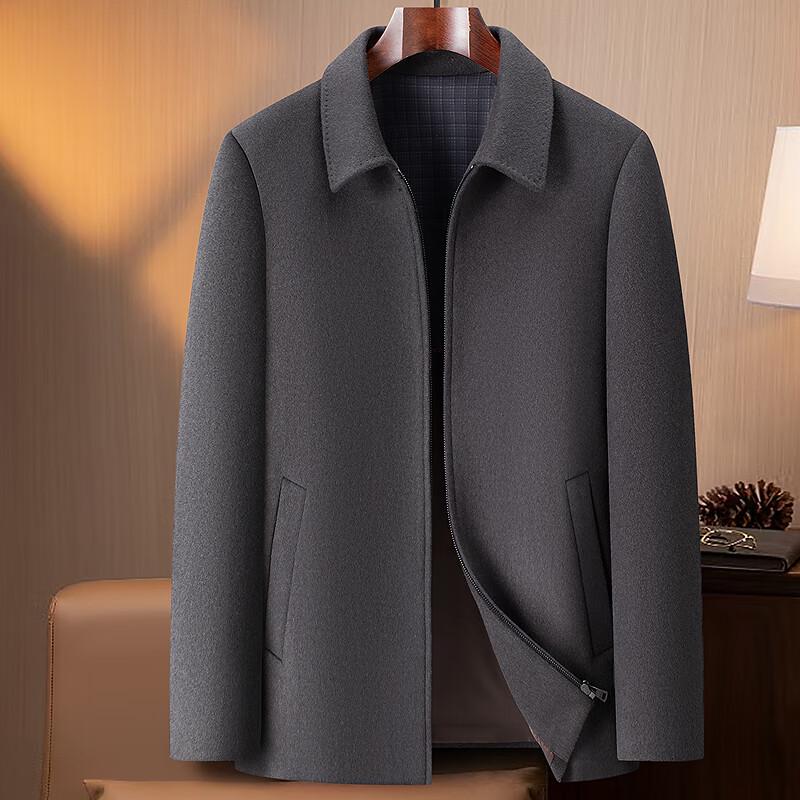 FAPAI Men's Wool Blend Business Casual Coat