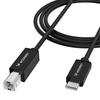 Cable cable para escáner de impresora USB-B - USB-C 2m - negro