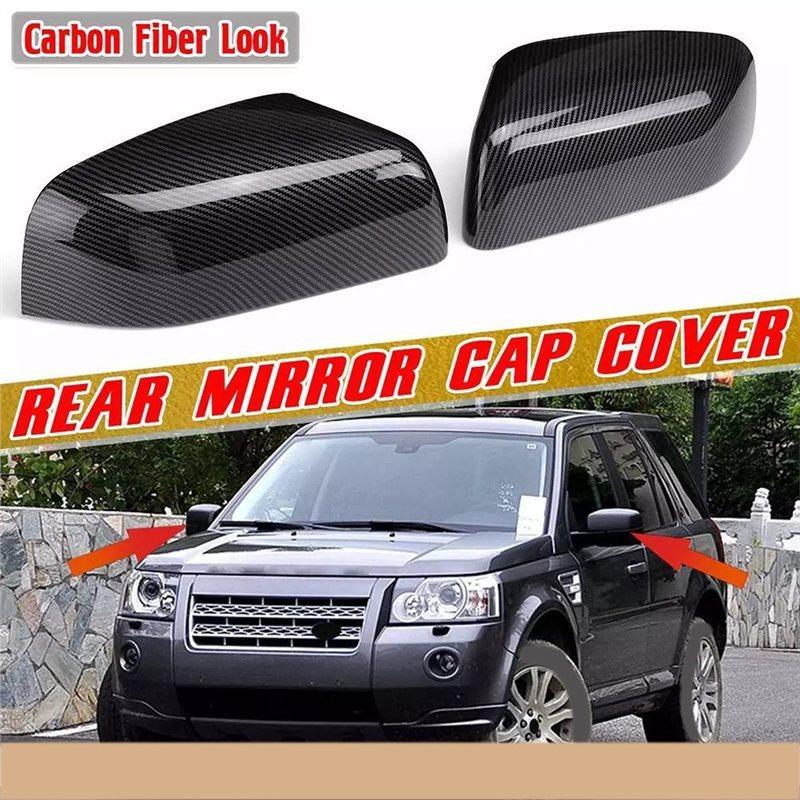 Carbon Look Rearview Mirror Cover Side Mirror Caps For Land Rover Discovery 4 Freelander 2 Range Rover Sport 2010-2016
