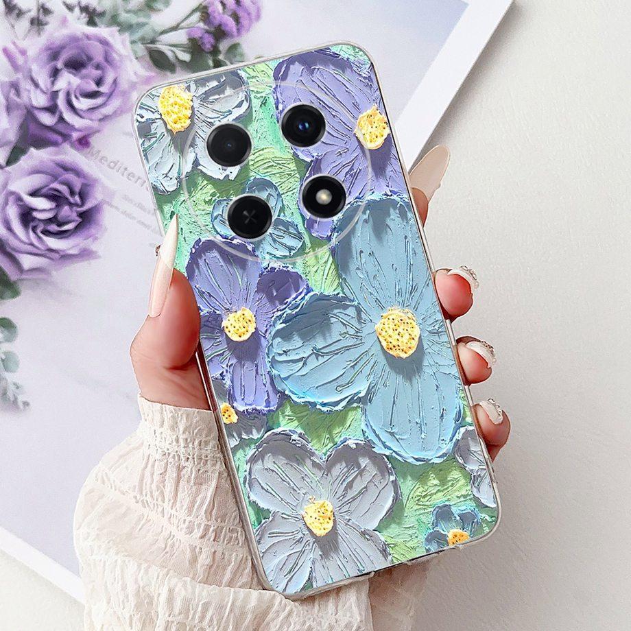 For Huawei Nova 13i / Nova 12i 4G Back Cover Girly Fashion Flower Butterfly Painting Case Soft TPU Clear Slim Silicone Fundas