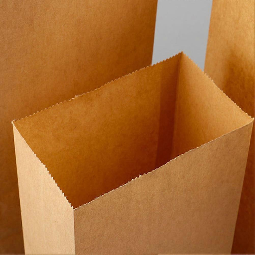 Party Treat Bags Paper for Food Holding 100Pcs Beige Kraft Paper Bags